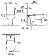 Унитаз Grohe Bau Ceramic 39346000
