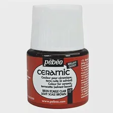 Pebeo Краска по керамике и металлу Ceramic, 45 мл, коричневый