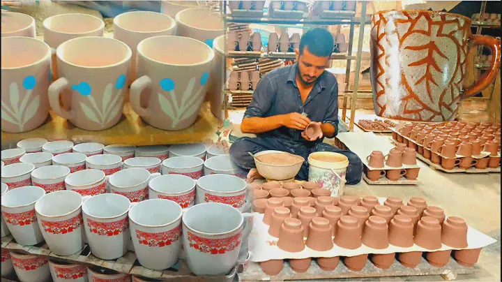 How Quality Ceramic Mugs Are Made in Factory | How Ceramic Tea Cup Making | Ceramic Mugs Glazing .