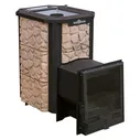 Печь банная СМ HARD CERAMIC STONE 28(M) 2021 Панорама (ЗК AISI 430 3мм), (6мм, 09Г2С)