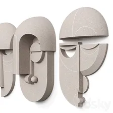 Eric Roinestad's Ceramic faces - Скульптуры - 3D модель