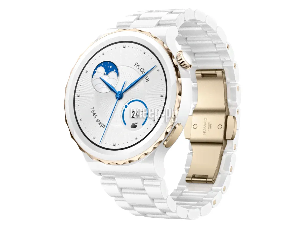 Умные часы Huawei Watch GT 3 Pro Frigga-B19T White Ceramic Strap 55028859-0
