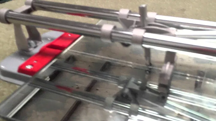 Using a tile cutter to cut mirror or glass tiles