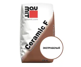 Затирка для швов Baumit Ceramic F экстрабелый, 25 кг