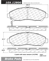 105.12800 Тормозные колодки Posi-Quiet Ceramic ACURA, HONDA-0