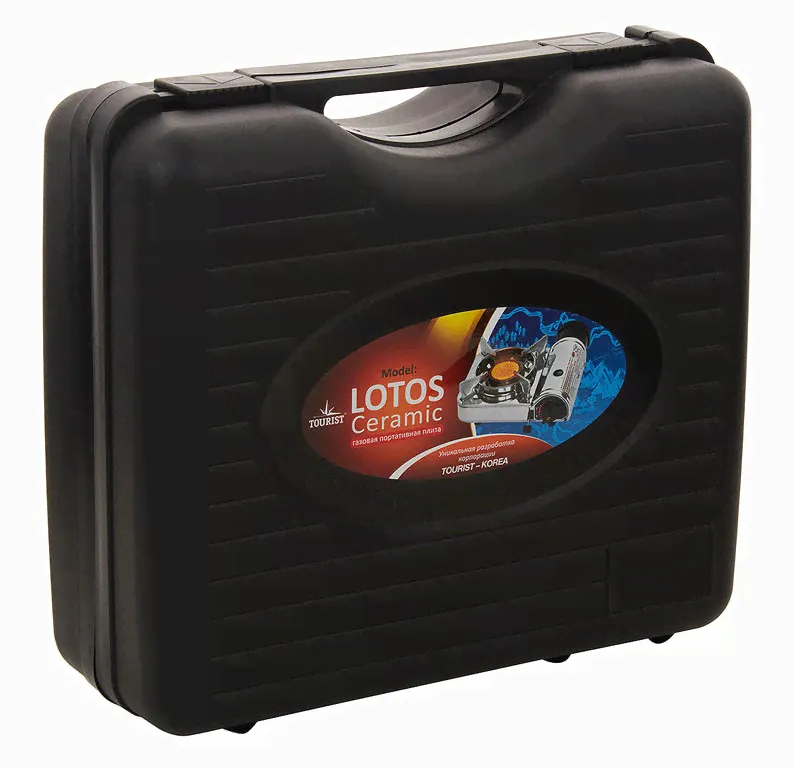 Газовая портативная плита Lotos Ceramic TR-350 (керамическая конфорка)-0